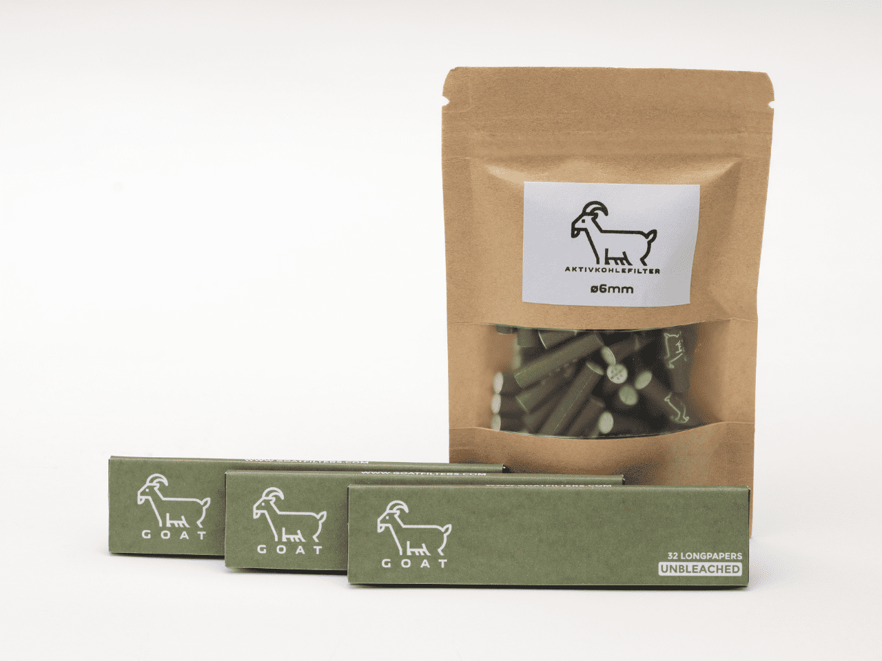 GOAT PAFF Abo AKTIS 6 MM LONGPAPES GOATFILTERS ABO