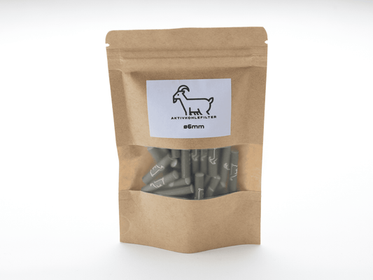 Goatfilters GOAT Tips Filters Aktivkohlefilter 6 mm für Cannabis gefiltert rauchen Kokos