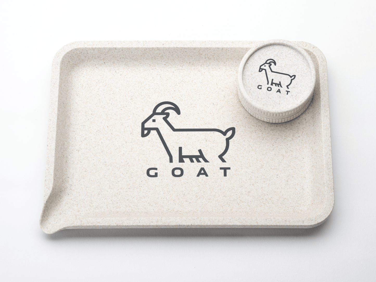 Goatfilters GOAT Mörser Crasher Grinder Hanftray Ausgießnase beige