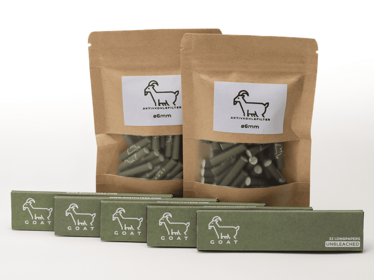 GOAT PAFF ABO PRO AKTIS 6 MM LONGPAPES GOATFILTERS